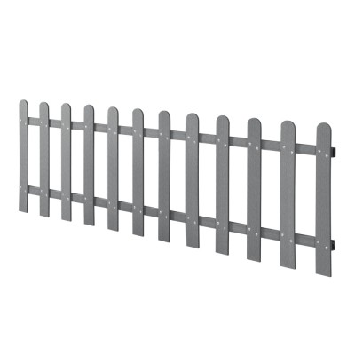 [neu.holz] Gard AAWP-99X2 WPC, 200 x 60 cm, lemn/plastic, gri HausGarden Leisure foto