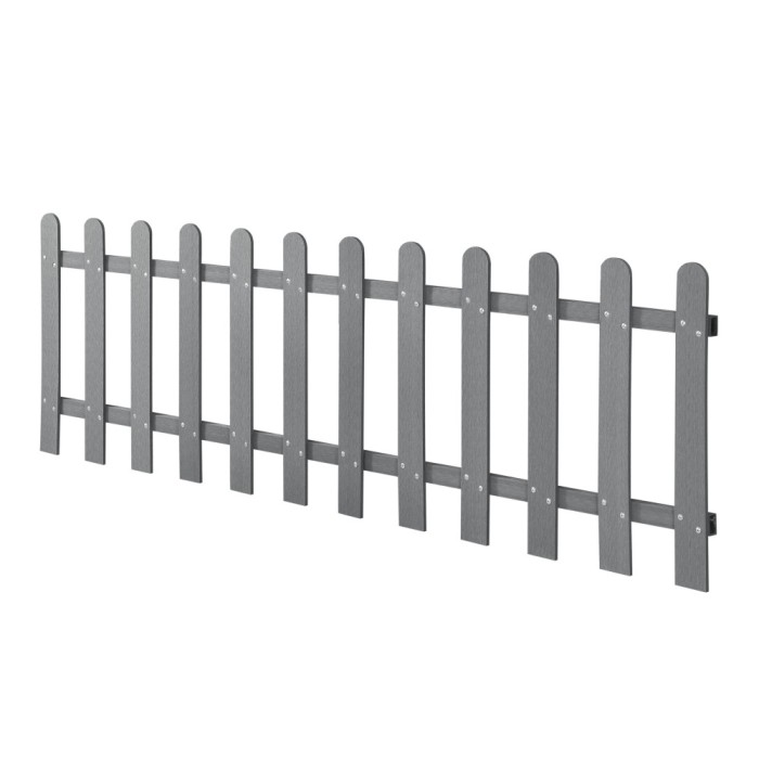 [neu.holz] Gard AAWP-99X2 WPC, 200 x 60 cm, lemn/plastic, gri HausGarden Leisure