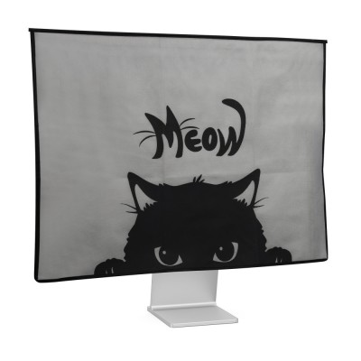 Husa Kwmobile pentru monitor de 27-28 inch, Gri /Negru, Plastic, 54396.06 foto