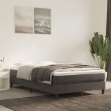 VidaXL Saltea de pat cu arcuri, gri &icirc;nchis, 120x220x20 cm, catifea