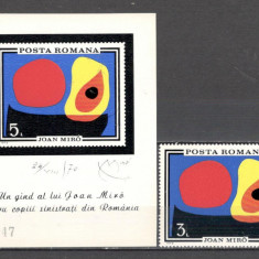 Romania.1970 Pictura-J.Miro ZR.390