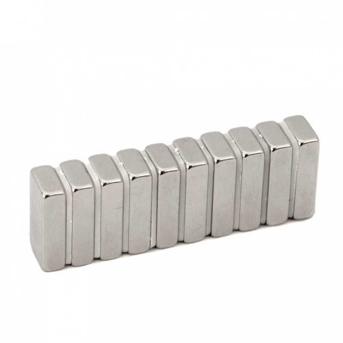 Magnet neodim bloc 20mm x 10mm x 5mm - set de 10 bucati