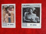 ST. LUCIA, ANIVERSARE QUEEN ELISABETH - SERIE COMPLETĂ MNH