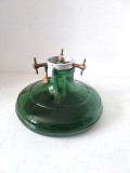 Suport vas brad de Craciun, Mignon, Schweiz, Bulach, Elvetia, recipient de sticla verde si mecanism si suruburi de metal