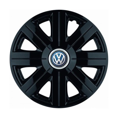 Set 4 Capace Roti, potrivite jantelor de R14, pentru Volkswagen, model Cosmos Negru foto