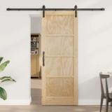Ușă glisantă cu set de accesorii 78x202 cm Lemn masiv de pin