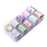 Set folii decorative pentru unghii - 10buc, INGINAILS
