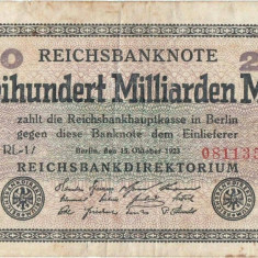 1923 (15 X), 200.000.000.000 mark (P-121c) - Germania!