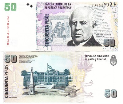 Argentina 50 Pesos 2003-15 P-356(6) UNC foto