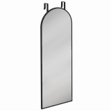 HOMCOM Oglindă de Perete Arcuită 110x40 cm, Ramă din Aluminiu, C&acirc;rlige, Design Modern, Negru | Aosom Romania