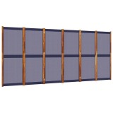 Cumpara ieftin Paravan de camera cu 6 panouri, albastru inchis, 420x180 cm