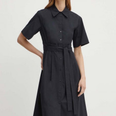 MAX&Co. rochie din bumbac culoarea negru, mini, evazati, 2416221174200