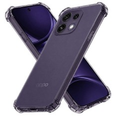 Asteroid GSM - Shockproof Clear Silicone - Oppo Reno16 F / Reno16 FS - Smoke Black