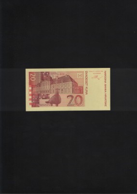 Rar! Croatia test de tipar printing proof 20 kuna 1993 foto