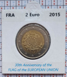 Franta 2 euro 2015 UNC - 30 EU Flag - km 2192 - cartonas personalizat - D25501, Europa