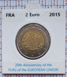 Franta 2 euro 2015 UNC - 30 EU Flag - km 2192 - cartonas personalizat - D25501