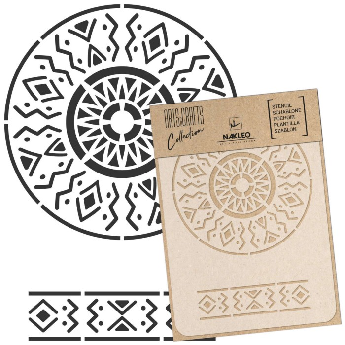 Reutilizabil Șablon - Craft - Scrapbooking // AFRICAN MANDALA - A4 (21x30cm)
