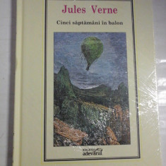 CINCI SAPTAMANI IN BALON (biblioteca Adevarul) - JULES VERNE - carte noua sigilata