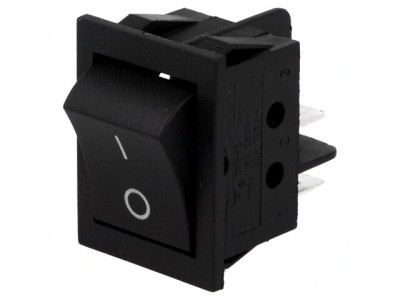 Comutator Rocker DPST ON-OFF 15A 250V Negru foto