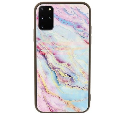 Husa Samsung S20 g980 Plastic Marble Roz &amp;amp; Albastru foto