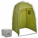 Cumpara ieftin Toaletă portabilă de camping cu cort, 10+10 L