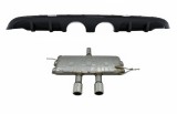 Difuzor Bara Spate Negru Lucios cu Sistem de evacuare complet VW Golf 6 VI Hatchback (2008-2012) R20 Look doar pentru bara standard Performance AutoTu