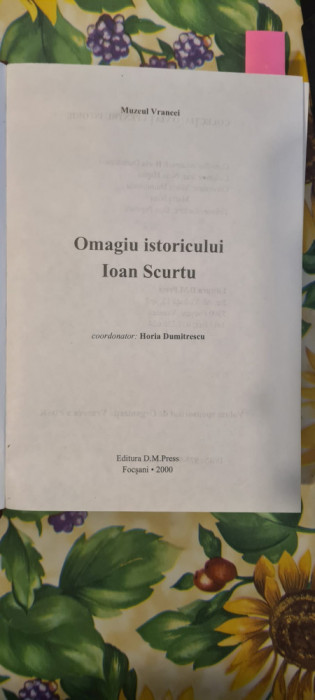 OMAGIU ISTORICULUI IOAN SCURTU