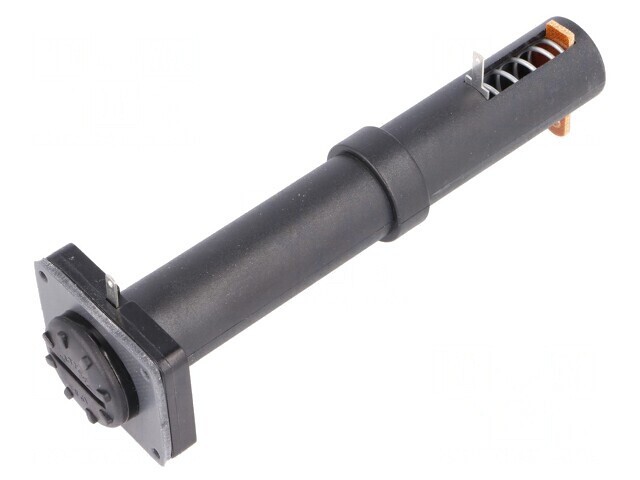 Suport baterii AA R6 cu 2 urechi negru UL94V-0