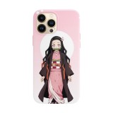 Husa compatibila cu Apple iPhone 13 model Nezuko Kamado Demon slayer, Silicon, TPU, Viceversa, Transparent, Carcasa