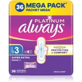 Always Platinum Super Extra Size 3 absorbante cu aripioare 36 buc