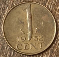 C50 - Moneda foarte veche - Olanda - 1 cent - 1962