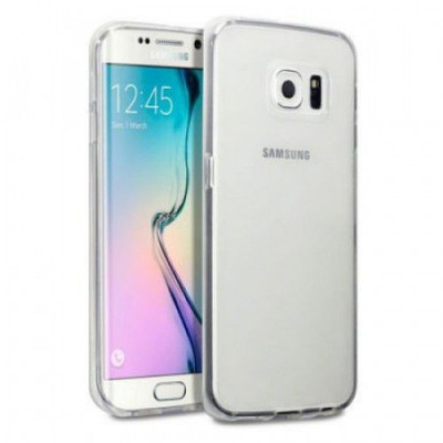 Pachet husa Samsung Galaxy S6 Edge MyStyle slim transparenta cu folie de protectie gratis foto