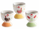 Cumpara ieftin Set 3 suporturi oua Paste ceramica multicolora &Oslash; 5,5 cm x 6 H