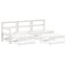 Set mobilier relaxare de gradina 5 piese alb lemn masiv de pin