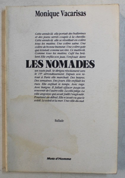 LES NOMADES , BALLADE par MONIQUE VACARISAS , 1985