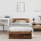 vidaXL Cadru de pat cu headboard Lemn vechi 75 x 190 cm Lemn compozit 871660