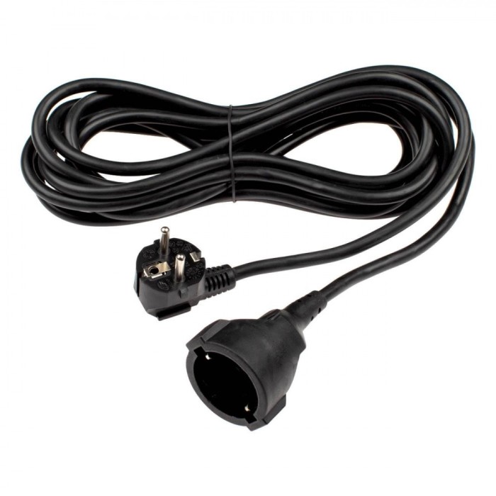 Prelungitor Cablu, Model 3680W, Siguranță pentru Copii, Lungime 5m, Culoare Negru
