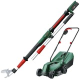 Bosch AdvancedPrune 18V-45 + EasyMower 18V-32-200 - Foarfeca de gradina pentru crengi cu 1 acumulator Li-Ion 18 V 2 Ah 45 mm accesorii + Masina de tun