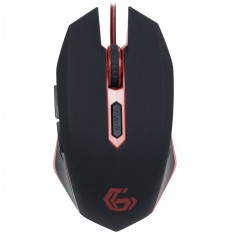 MOUSE GEMBIRD, gaming, cu fir, USB, optic, 2400 dpi, butoane/scroll 6/1, iluminare, negru / rosu, &quot;MUSG-001-R&quot; (timbru verde 0.18 lei)