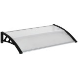 Copertina marchiza, policarbonat si aluminiu, transparent, 110x60x23 cm, ART