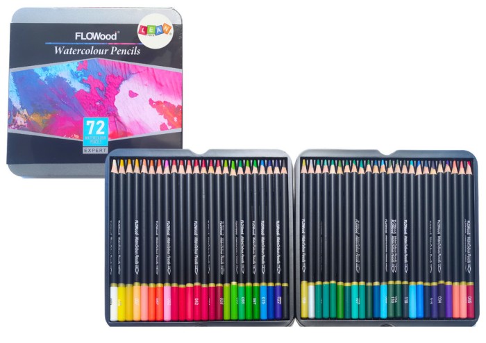 Set creioane colorate solubile in apa, 72 elemente, Lean 20396