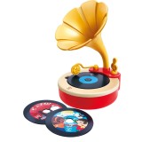 Jucarie muzicala Hape - Fonograf cu discuri muzicale si inregistrare