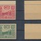 Posta locala Paltinis - Hohe Rinne - 1924 serie 2 erori neuzate cu soare pe cer &amp; fara ornament pe Sanatoriu, MNH
