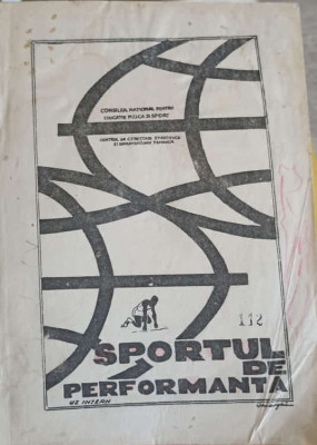 SPORTUL DE PERFORMANTA NR. 112-L. RAPAPORT SI COLAB.-243602 foto