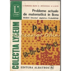Probleme Actuale De Matematica In Liceu - E. Georgescu-Buzau, I. Draghicescu