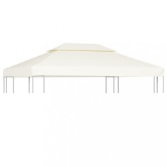 vidaXL Copertină rezervă acoperiș pavilion, alb crem, 3x4 m, 310 g/m&sup2;
