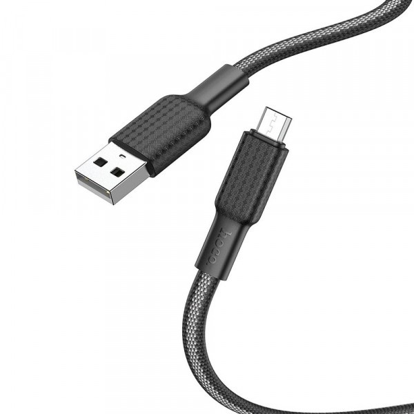 Cablu Date si Incarcare USB-A - microUSB HOCO X69, 18W, 1m, Negru