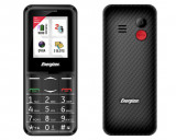 Telefon mobil pentru senior Energizer, cu butoane mari, 2G, Buton SOS, Baterie 1000mAh, Dual SIM, Lanterna, Negru - SECOND
