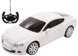 MASINA CU TELECOMANDA BENTLEY CONTINENTAL GT ALB CU SCARA 1 LA 24, Rastar 1:24