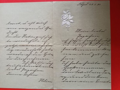 familia GHICA ,scrisoare trimisa de ELENA HELENA BRANCOVAN-GHIKA , anul 1883 , de la Adjud ,casa ELENA BRANCOVAN-GHICA foto